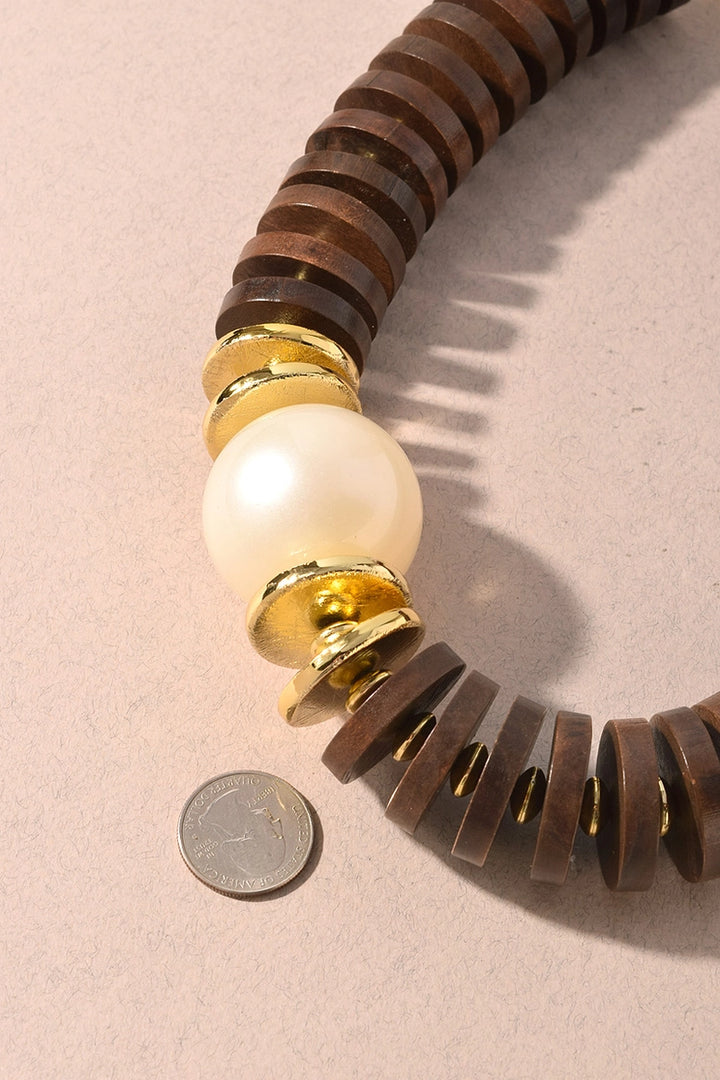 Woodley Statement Necklace Brown