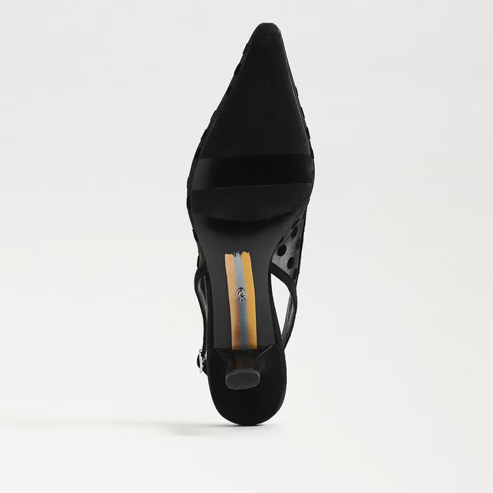 Bianka Slingback Pump Polka Dot Black Mesh