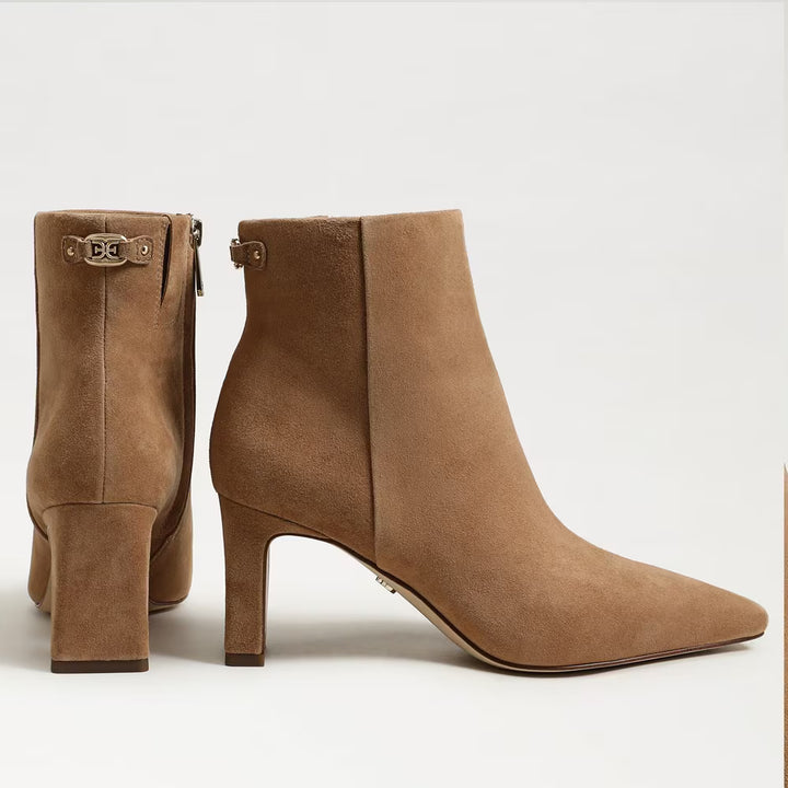Saige Ankle Bootie Cyrpus Tan Suede