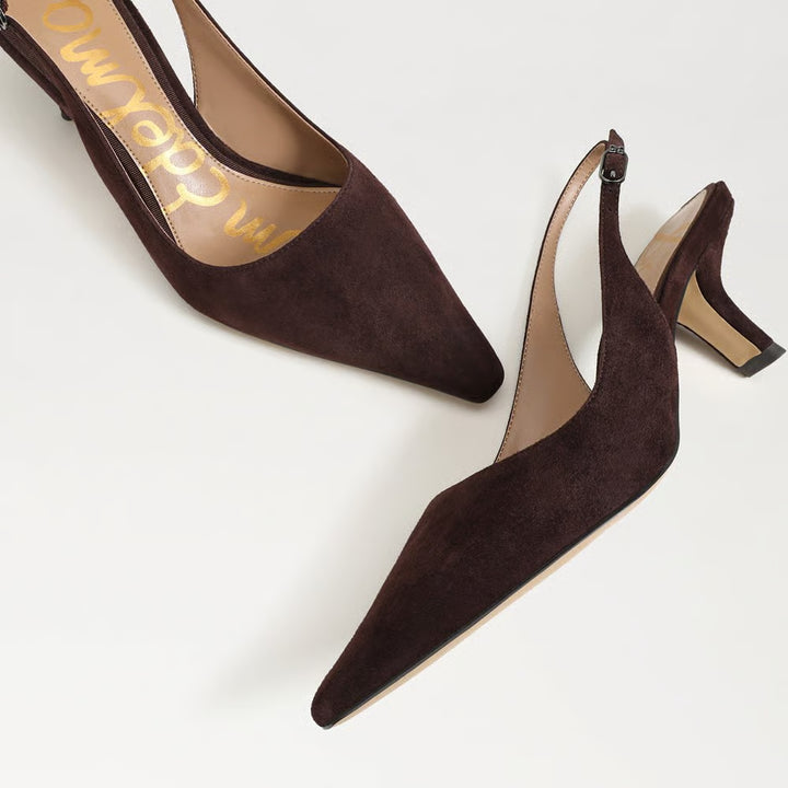 Bianka Slingback Chocolate Suede