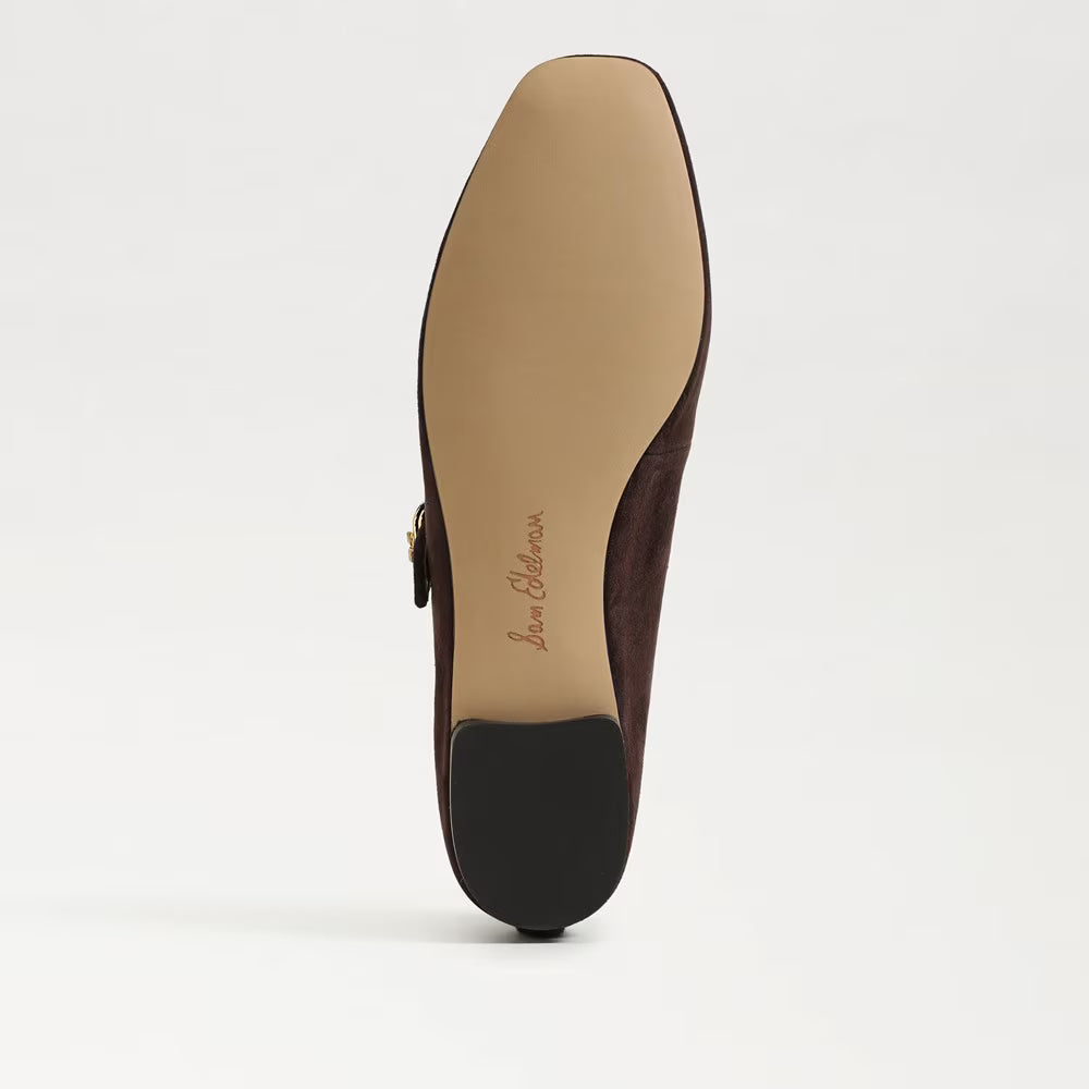 Michaela Mary Jane Cafe Noir Suede