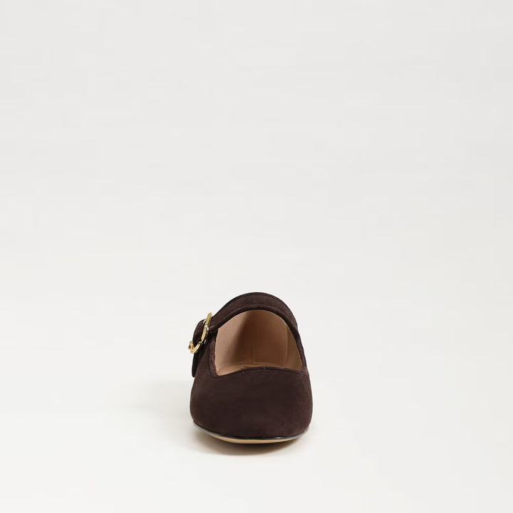 Michaela Mary Jane Cafe Noir Suede