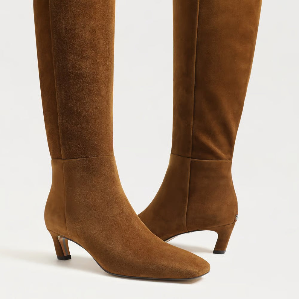 Perla Knee High Boot Warm Nutmeg Suede