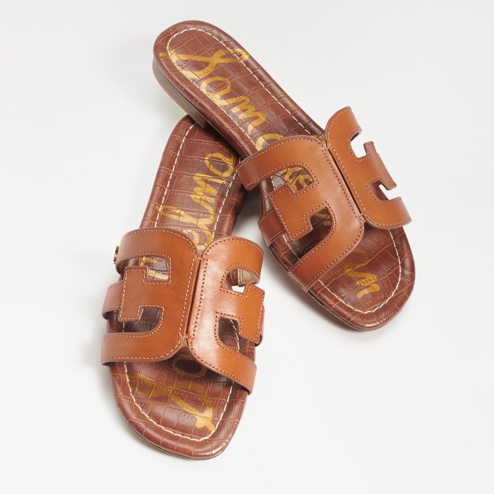 Bay Slide Sandal Saddle Leather