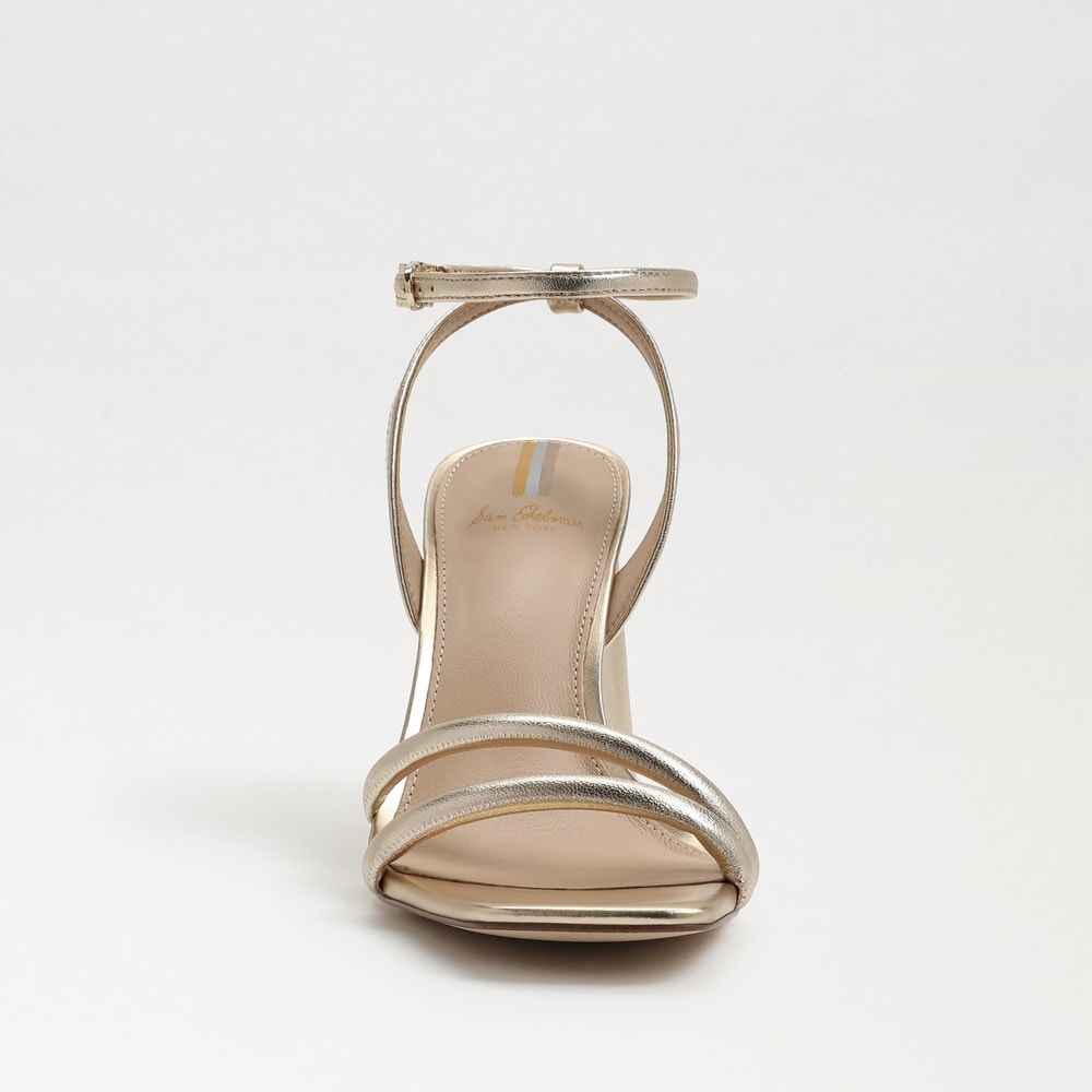 Kia Block Heel Sandal Gold Leaf