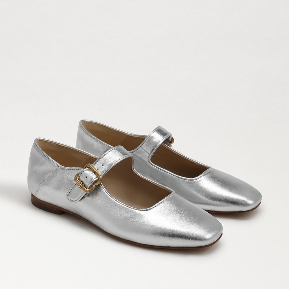 Michaela Mary Jane Flat Silver