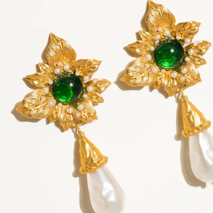 Lyra 18K Vintage Gold Boho Dangle Earrings