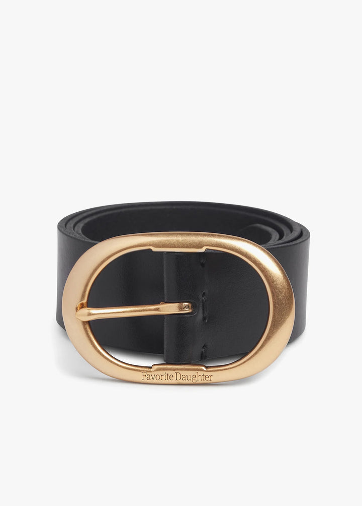 The Jean Belt Black/Antique Brass