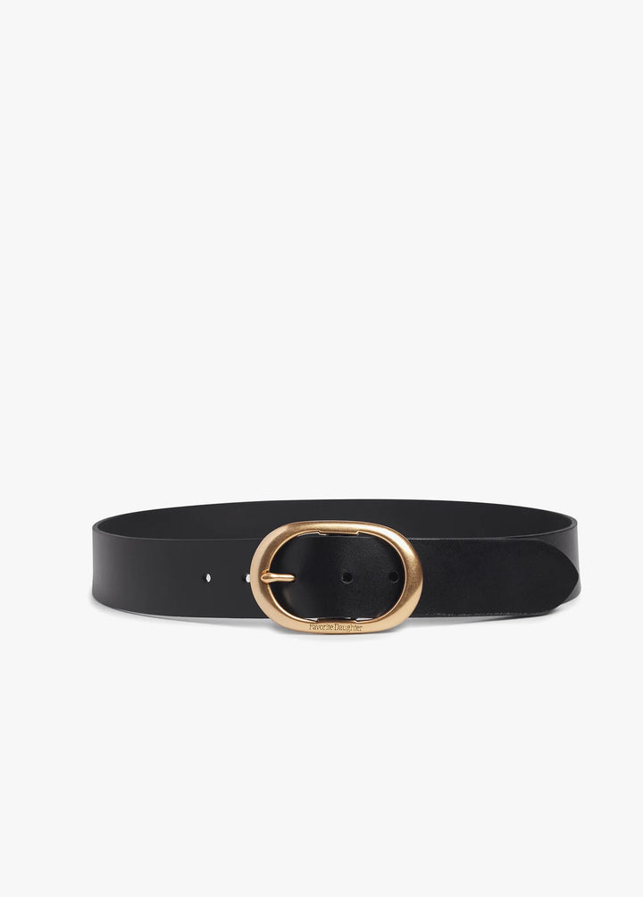 The Jean Belt Black/Antique Brass