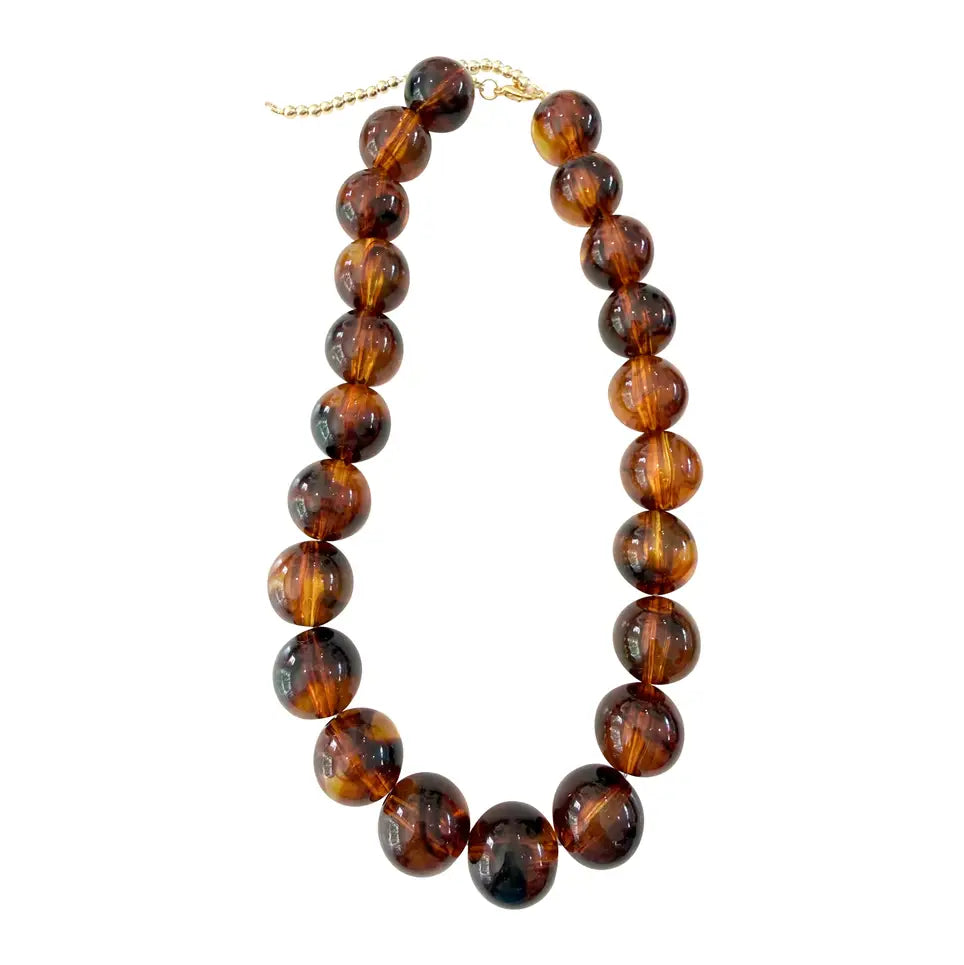 Claire Necklace Dark Tortoise