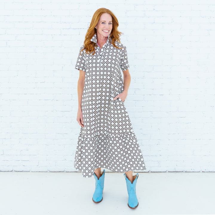 Maddie Basket Dress Brown