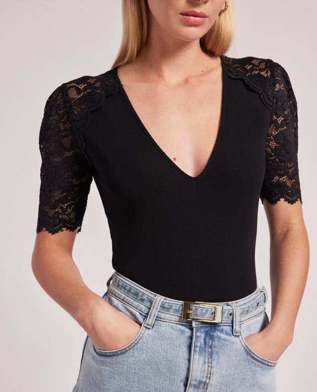 Kathleen Lace Combo Top