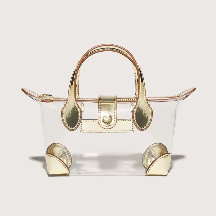 Clear Pouchette Crossbody Bag 01 Clear/Gold