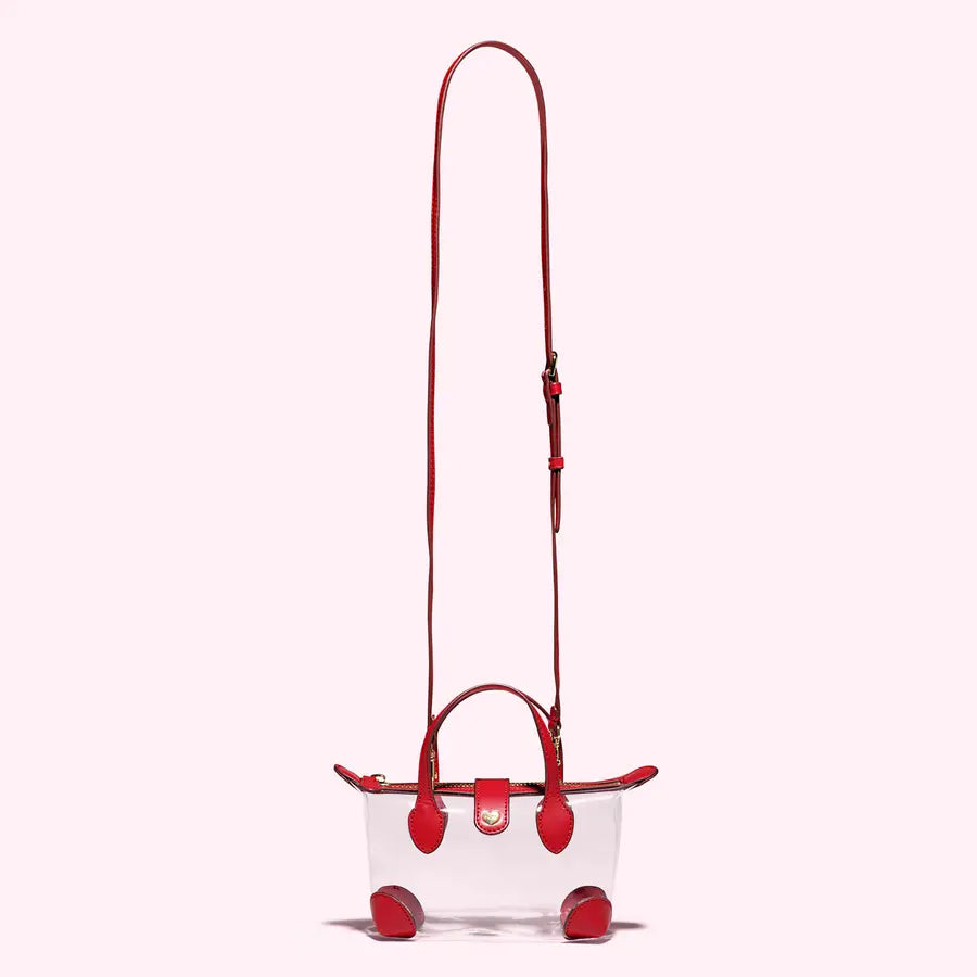 Clear Pouchette Crossbody Bag 01 Red