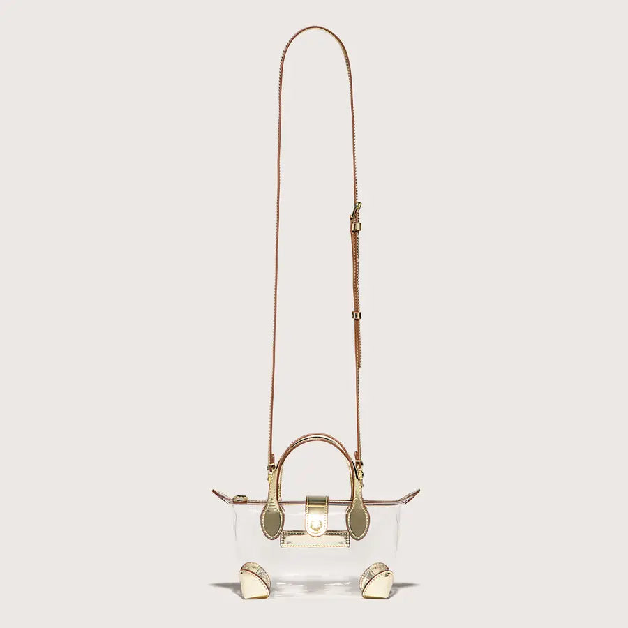Clear Pouchette Crossbody Bag 01 Clear/Gold