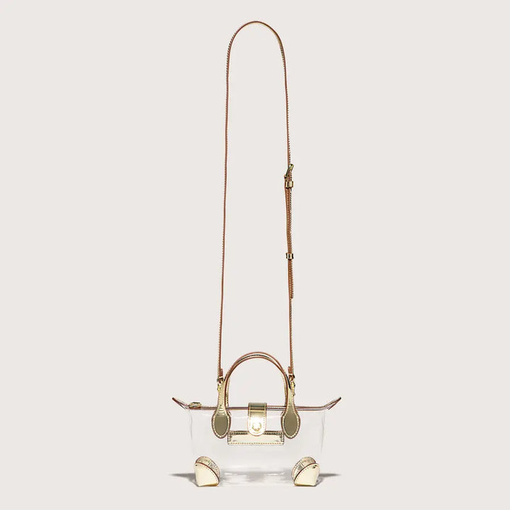 Clear Pouchette Crossbody Bag 01 Clear/Gold