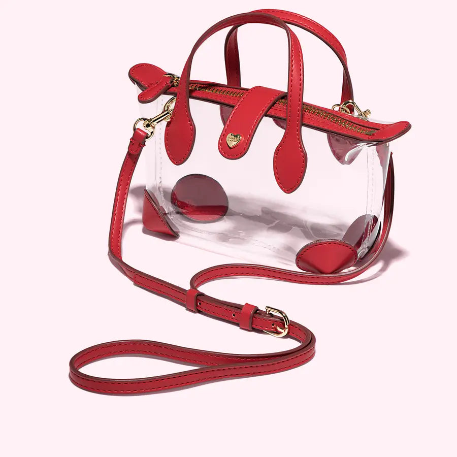 Clear Pouchette Crossbody Bag 01 Red