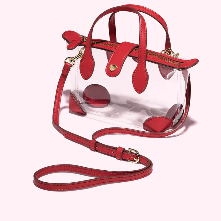 Clear Pouchette Crossbody Bag 01 Red