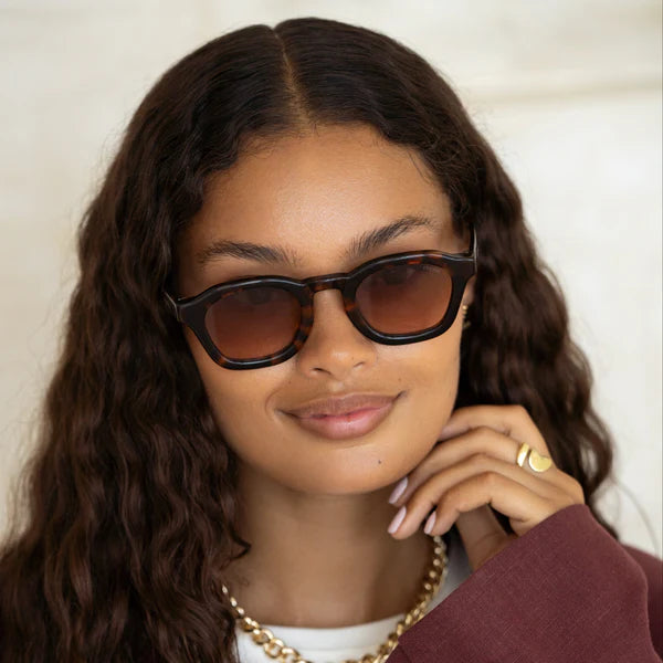 Blake Acetate Round Sunglasses Tortoise