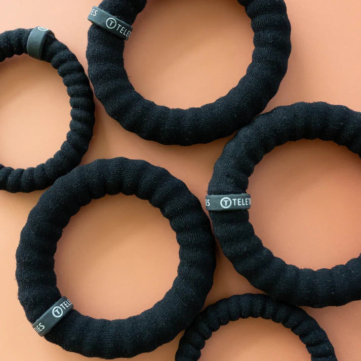 Nylon Hair Ties Large Jet Black