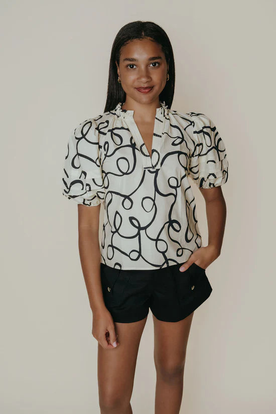 Alix Blouse Scribble