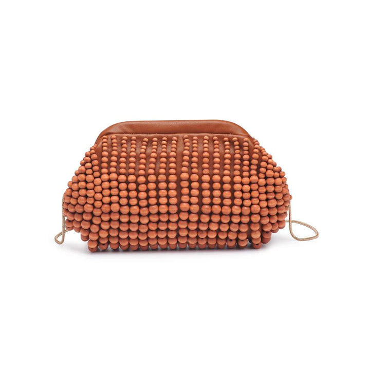 Lydia Beaded Clutch Tan