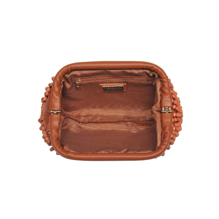 Lydia Beaded Clutch Tan