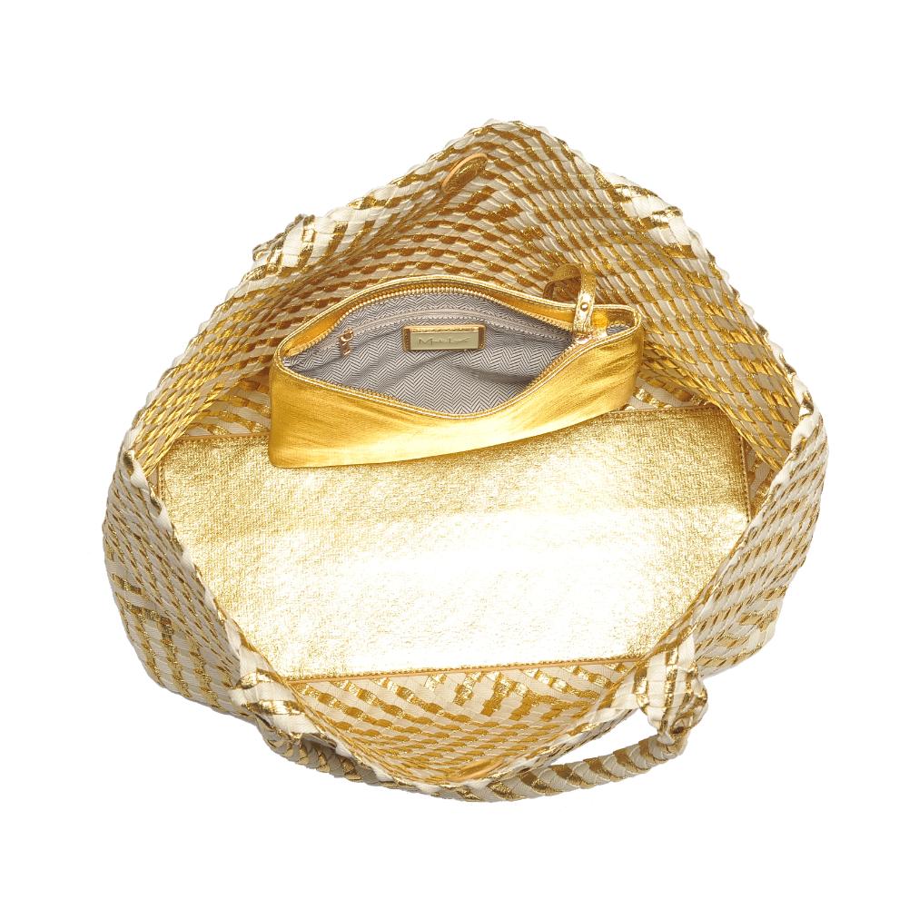 Solana Woven Tote Gold Ivory