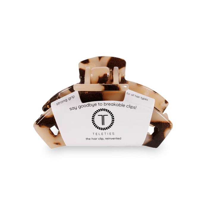 Open Hair Clip Tiny Blonde Tortoise