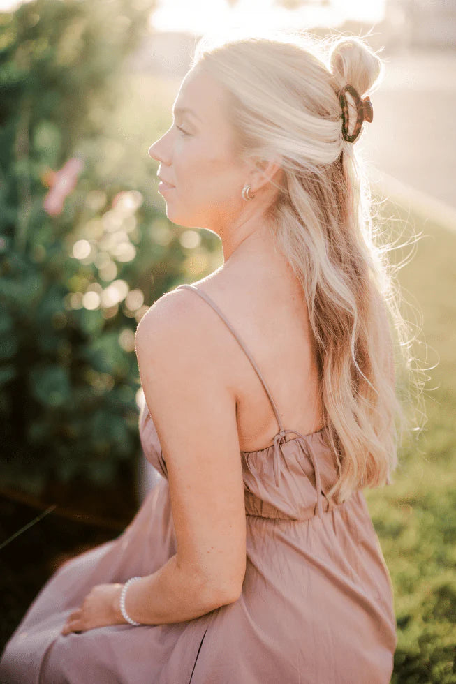 Open Hair Clip Small Tortoise