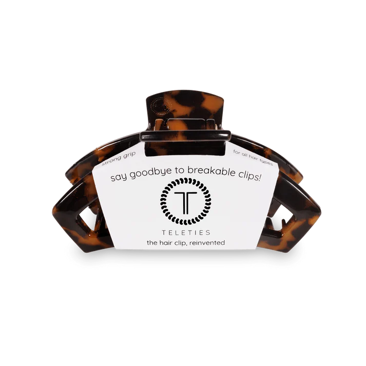 Open Hair Clip Small Tortoise