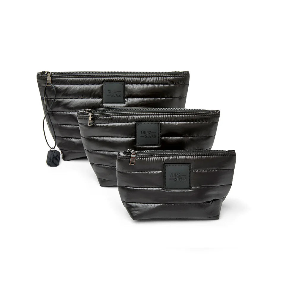 Travel Trio Organizational Pouches Pearl Black