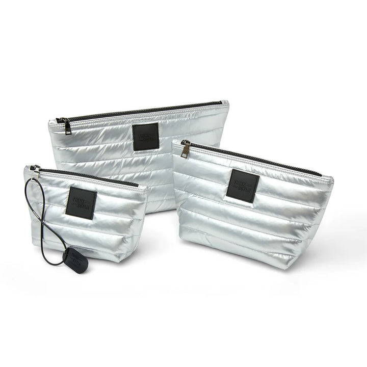 Travel Trio Organizational Pouches Pearl Silver