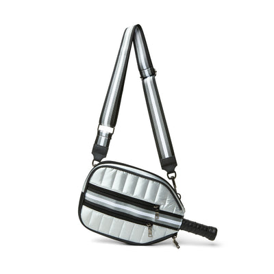Sporty Sleeve Pickle Racket Cover Silver Liquid