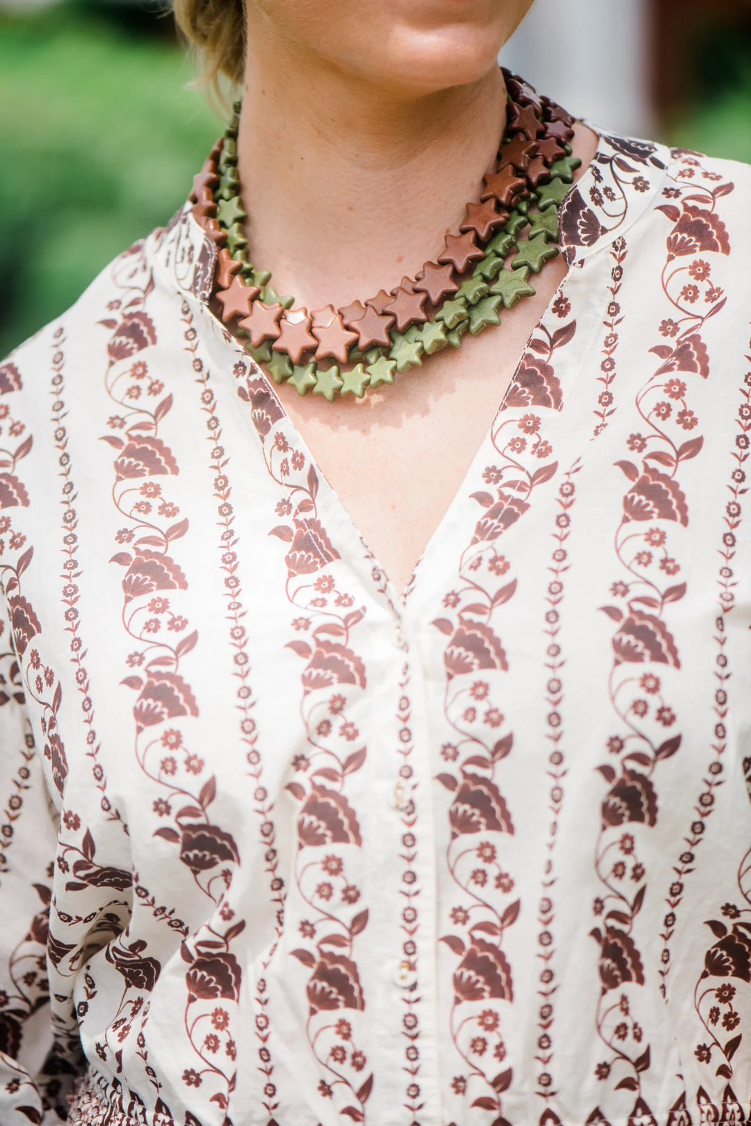 Star Necklace Small Hunter Green