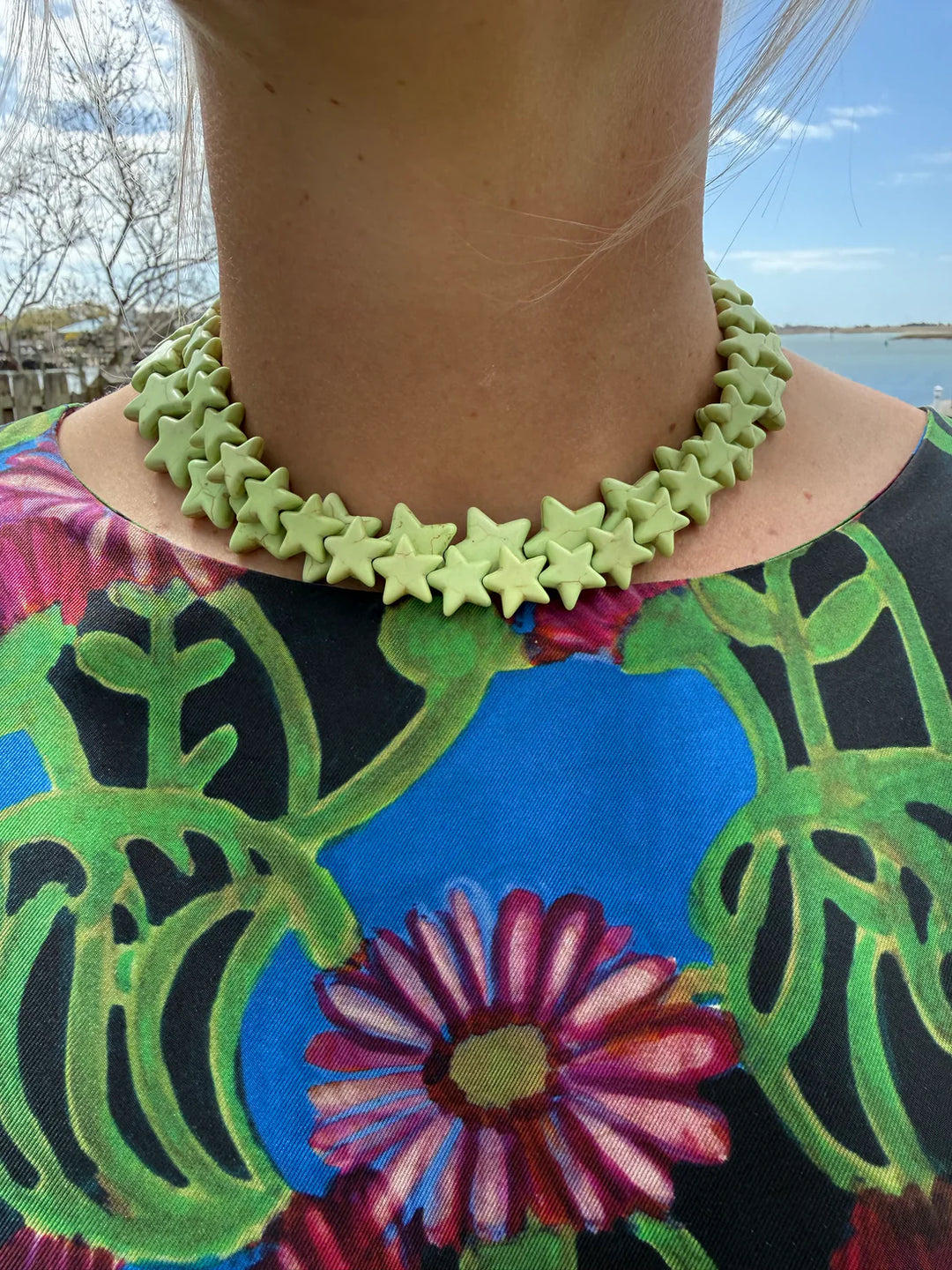 Sea Star Necklace Large Green