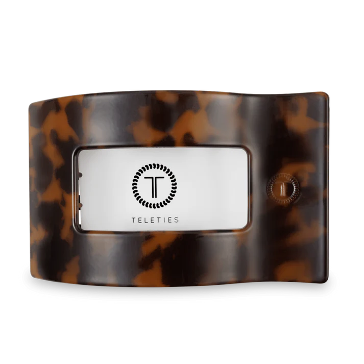 Flat Rectangle Hair Clip Large Tortoise