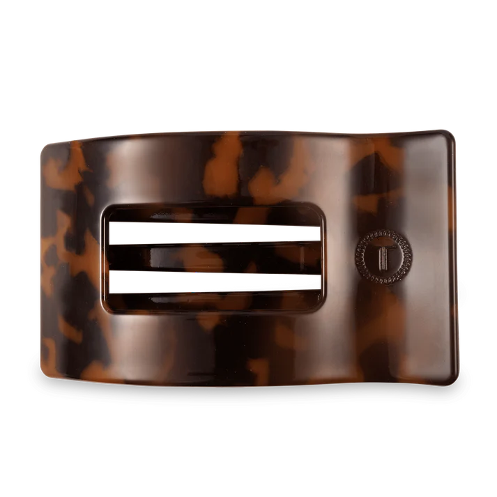Flat Rectangle Hair Clip Large Tortoise