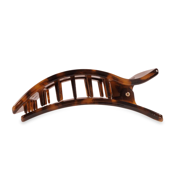 Flat Rectangle Hair Clip Large Tortoise