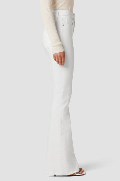 Holly High-Rise Flare Petite Jean White