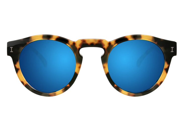 Leonard Sunglasses Tort with Blue Mirror