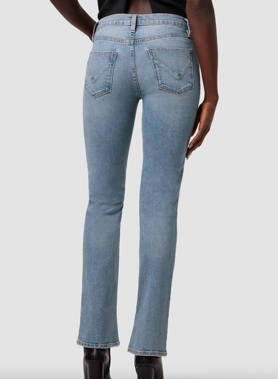 Nico Mid-Rise Slit Hem Straight Ankle
