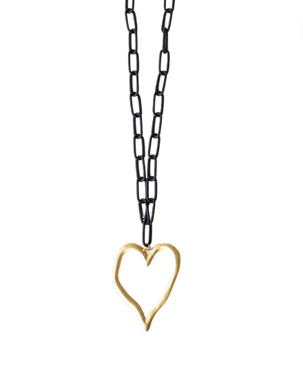 18 "XL Paperclip Heart Necklace