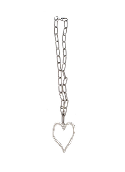 18 "XL Paperclip Heart Necklace