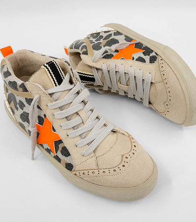 Paulina Sneaker Distressed Leopard
