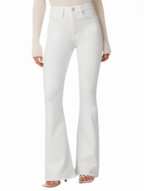 Holly High-Rise Flare Petite Jean White